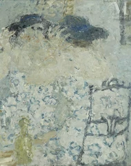 Henri LACHIEZE-REY (Caluire et Cuire 1927 - Lyon 1974)-Femme se coiffant devant un miroir-img1