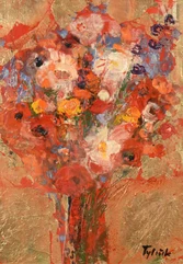 TYLECEK (Née en 1948)-Bouquet de fleurs-img1