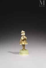 Demeter Haralamb CHIPARUS (1886 - 1947)-"Fillette au manchon"-img1