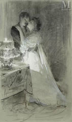 Antoine CALBET  (Engayrac 1860 - Paris 1944)-Le couple-img1