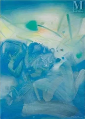 CHU TEH-CHUN (1920-2014)-Atmosphère bleue III, 1988-img1
